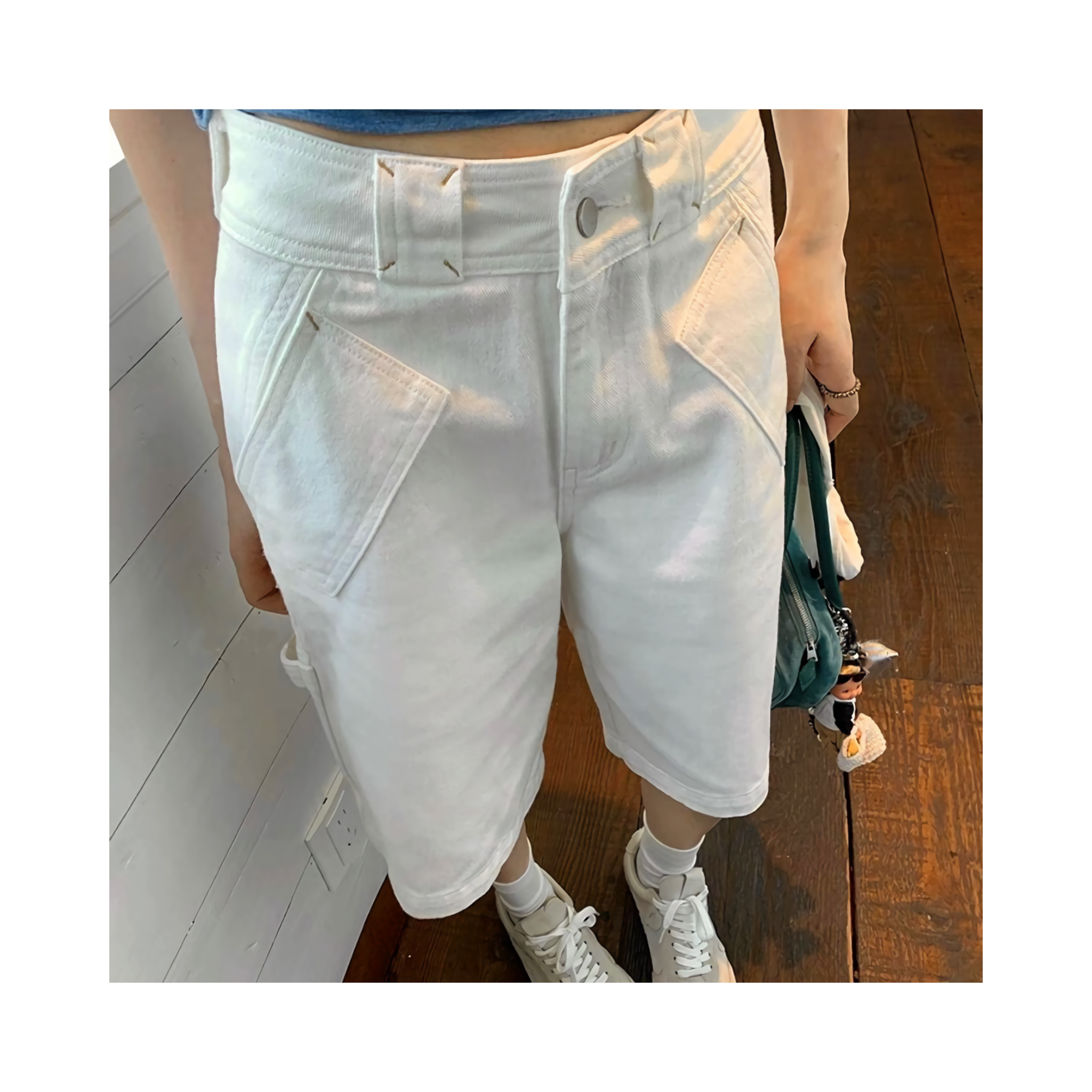 half denimpants