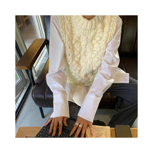 collarless shirt