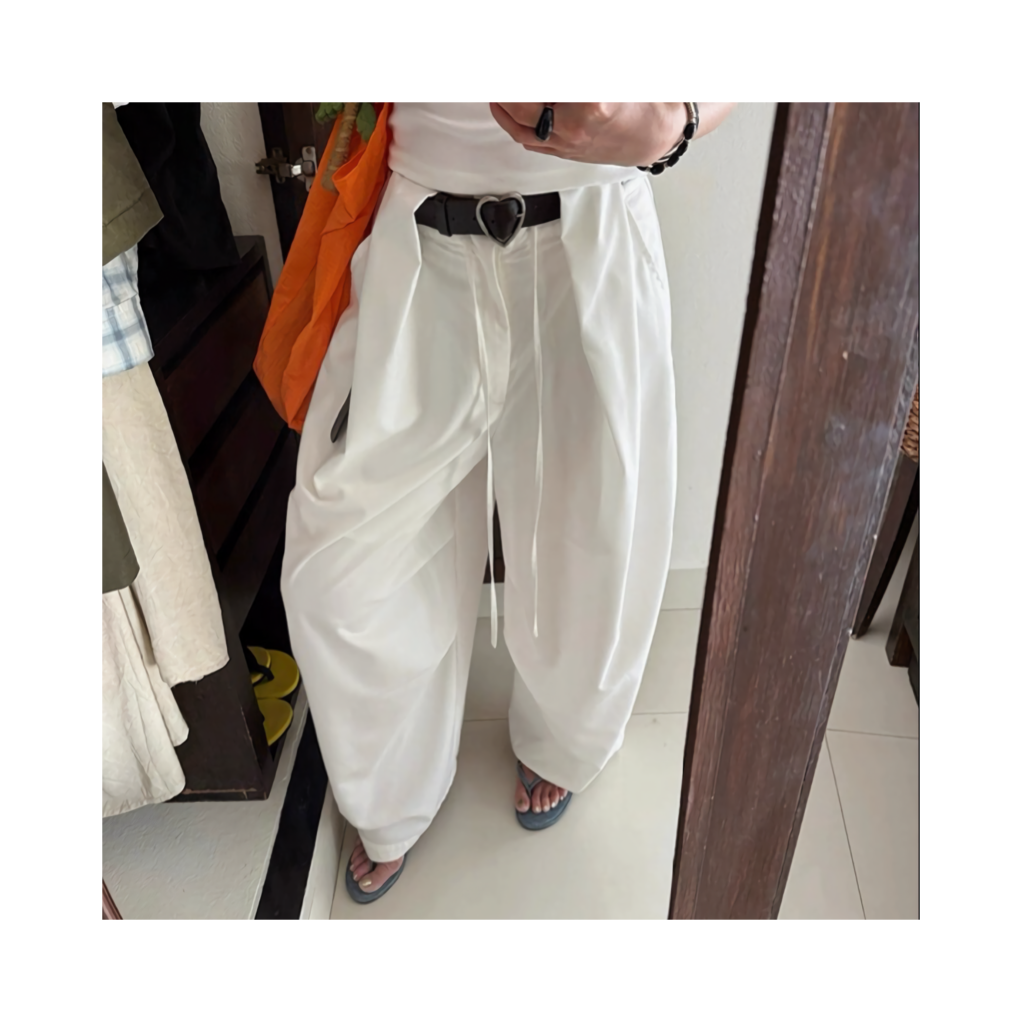 White belpants