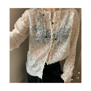 double lace cardigan