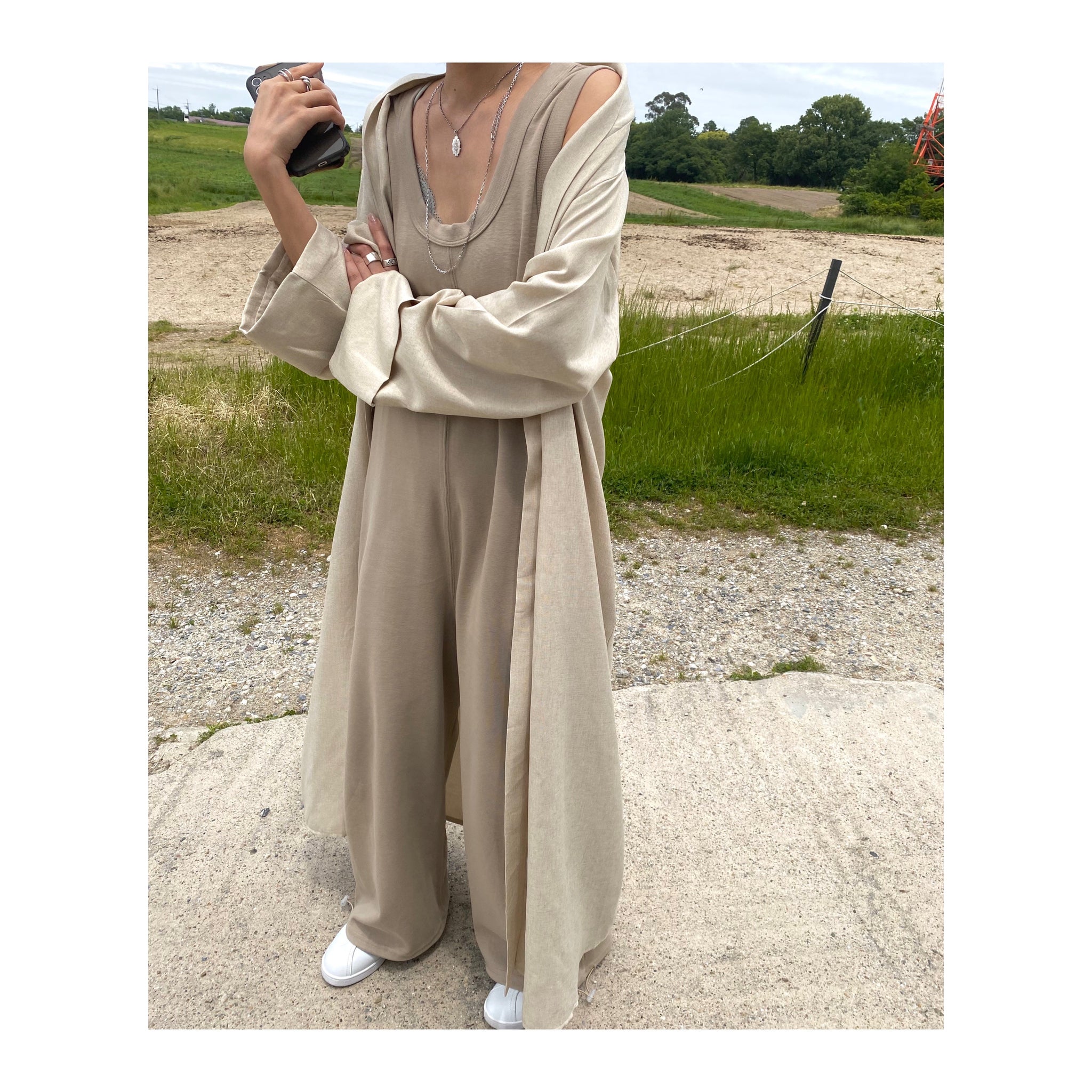 linen long gown