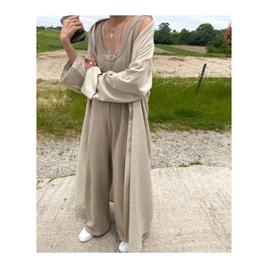 linen long gown