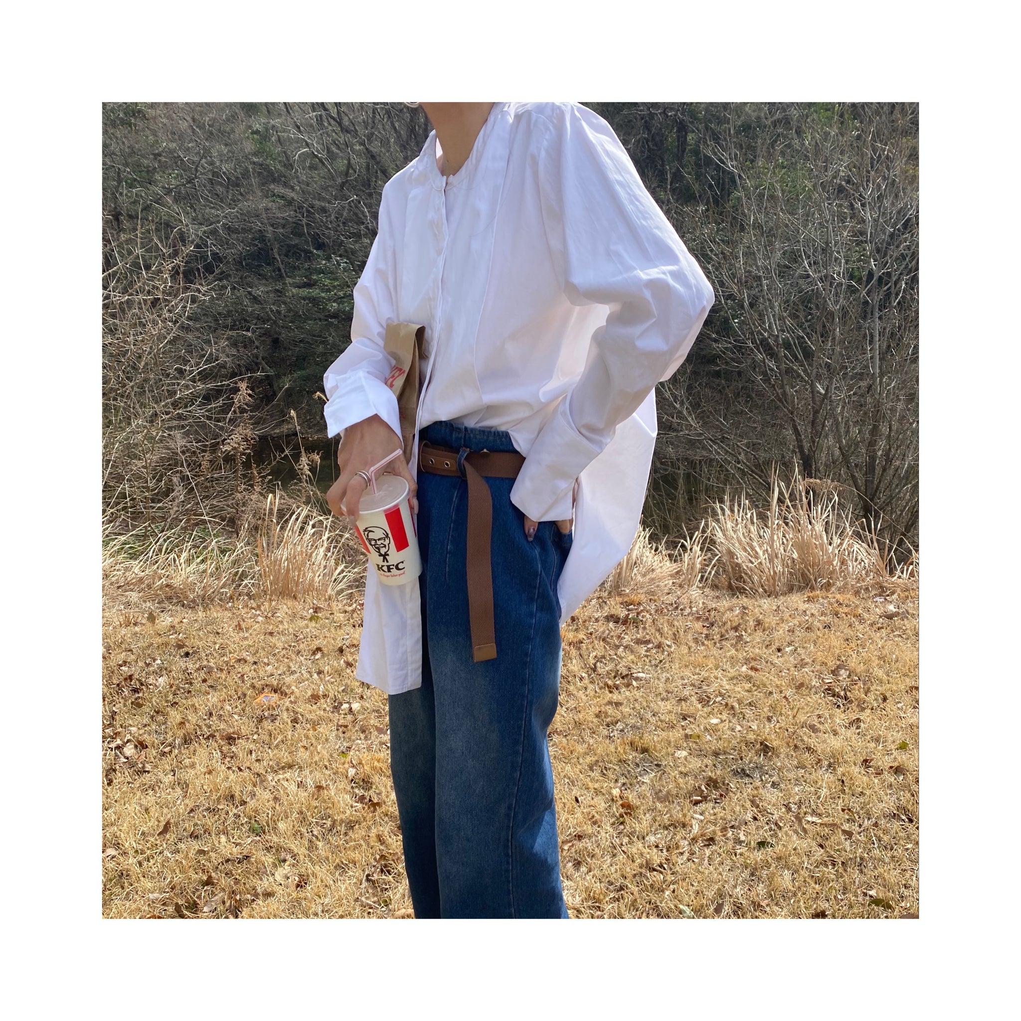 collarless shirt