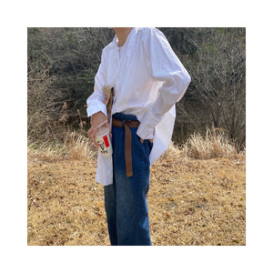 collarless shirt