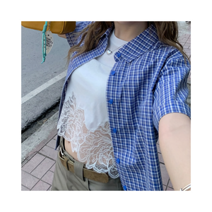 short laceTshirt