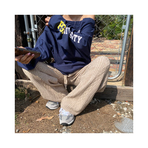 cable knitpants