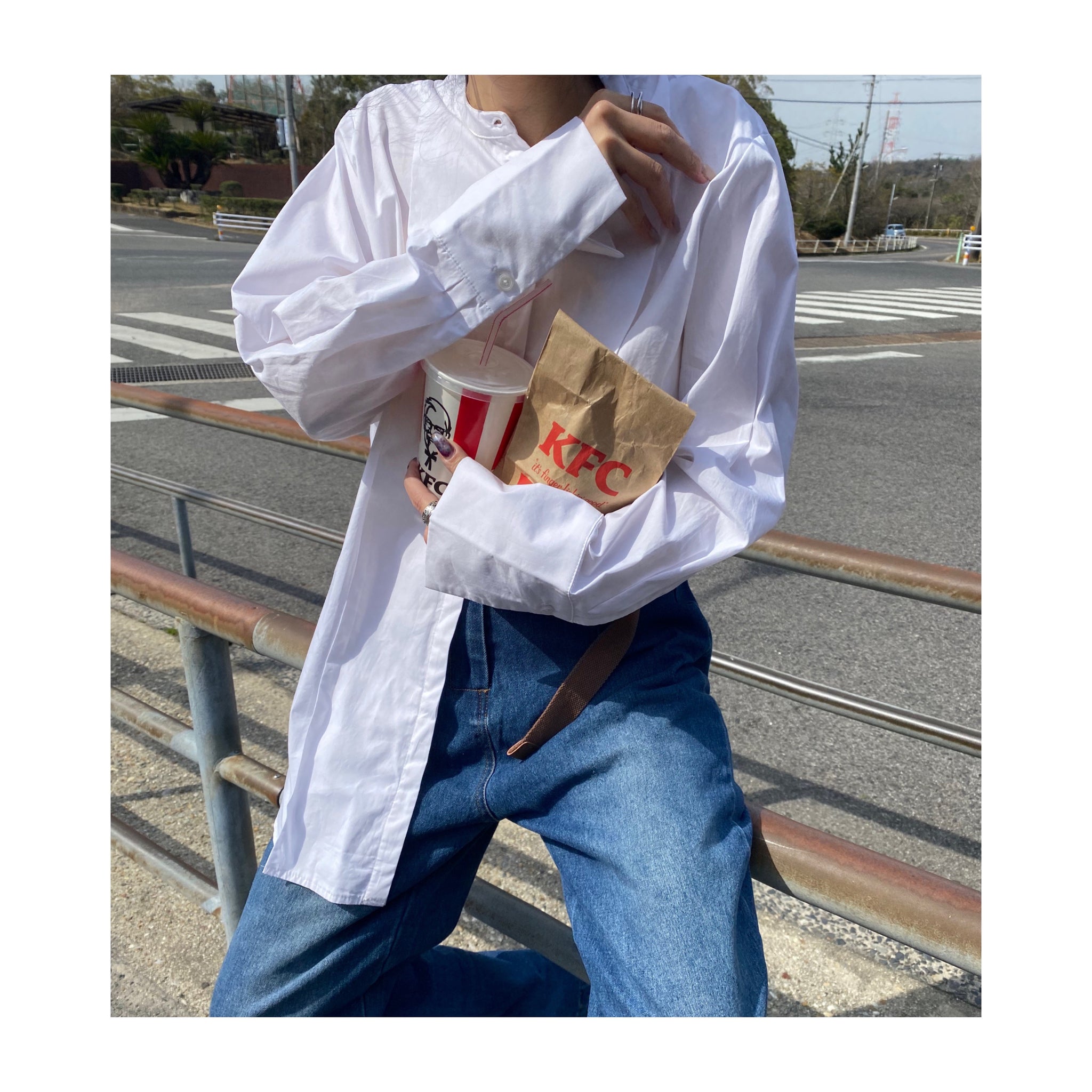 collarless shirt