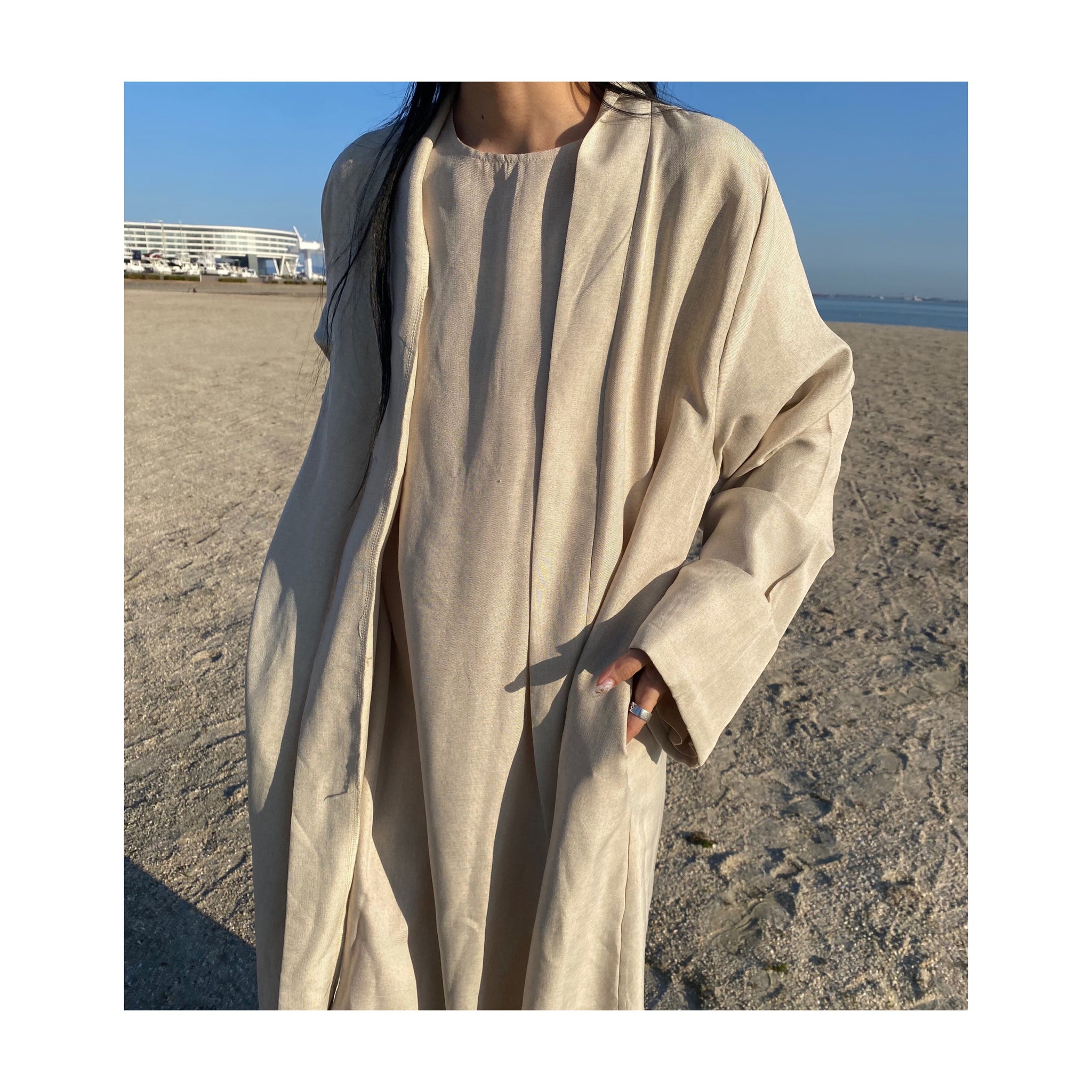 linen long gown
