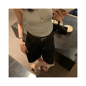 half denimpants