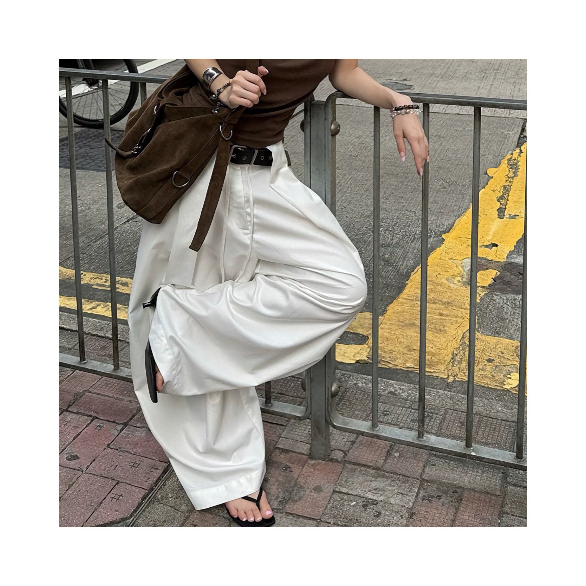 White belpants
