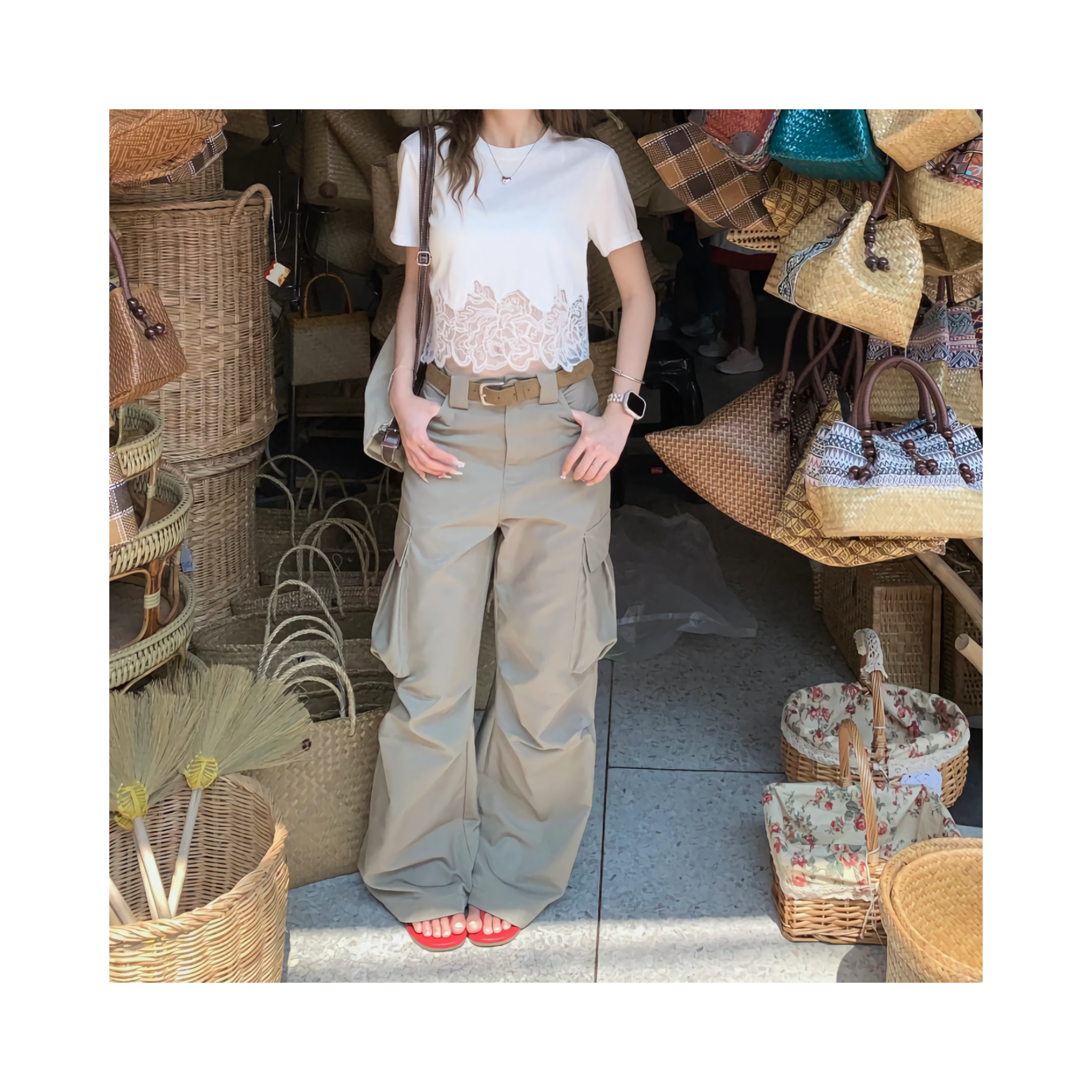 short laceTshirt