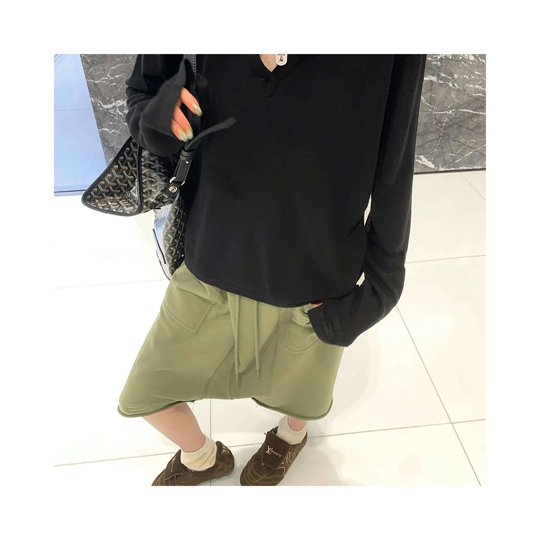 loose carghalf pants