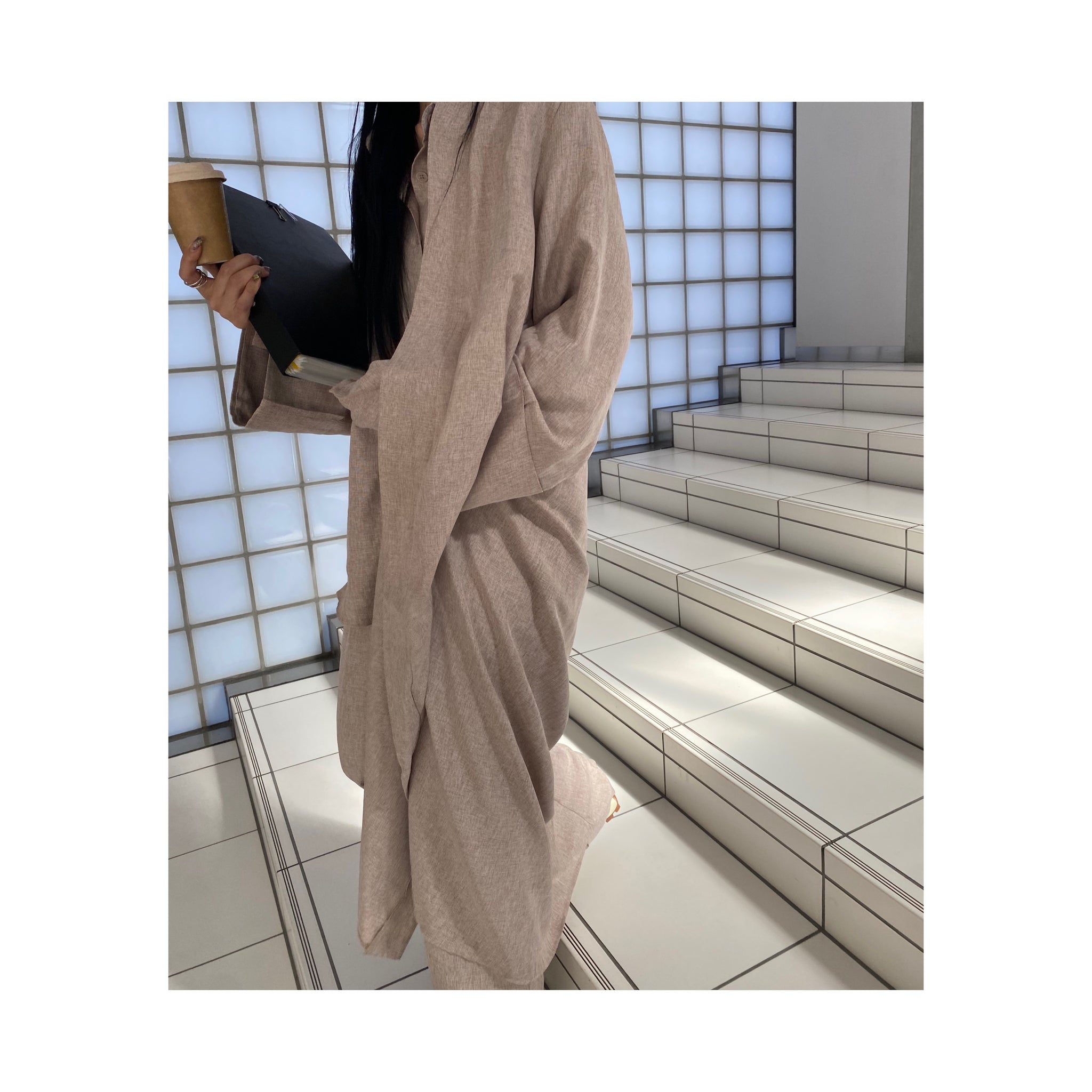 linen long gown