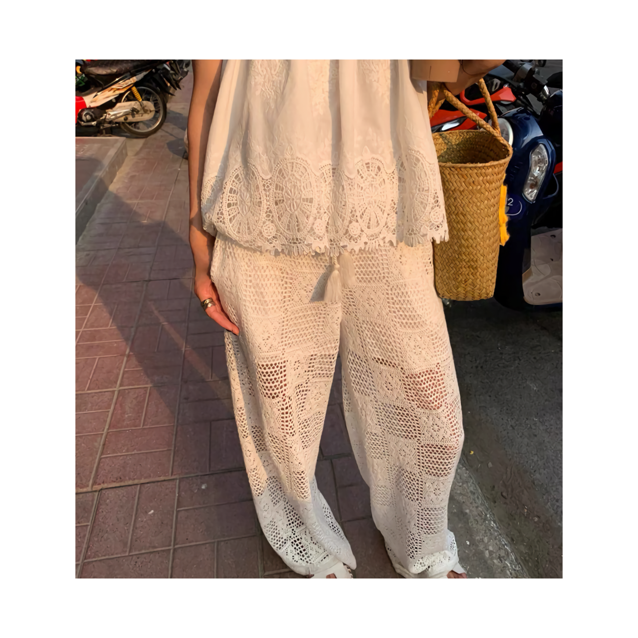 block lacepants