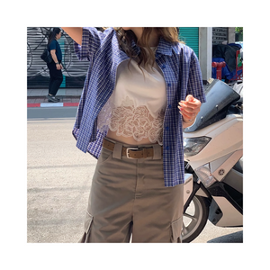 short laceTshirt