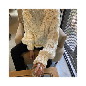 volume handmade cardigan