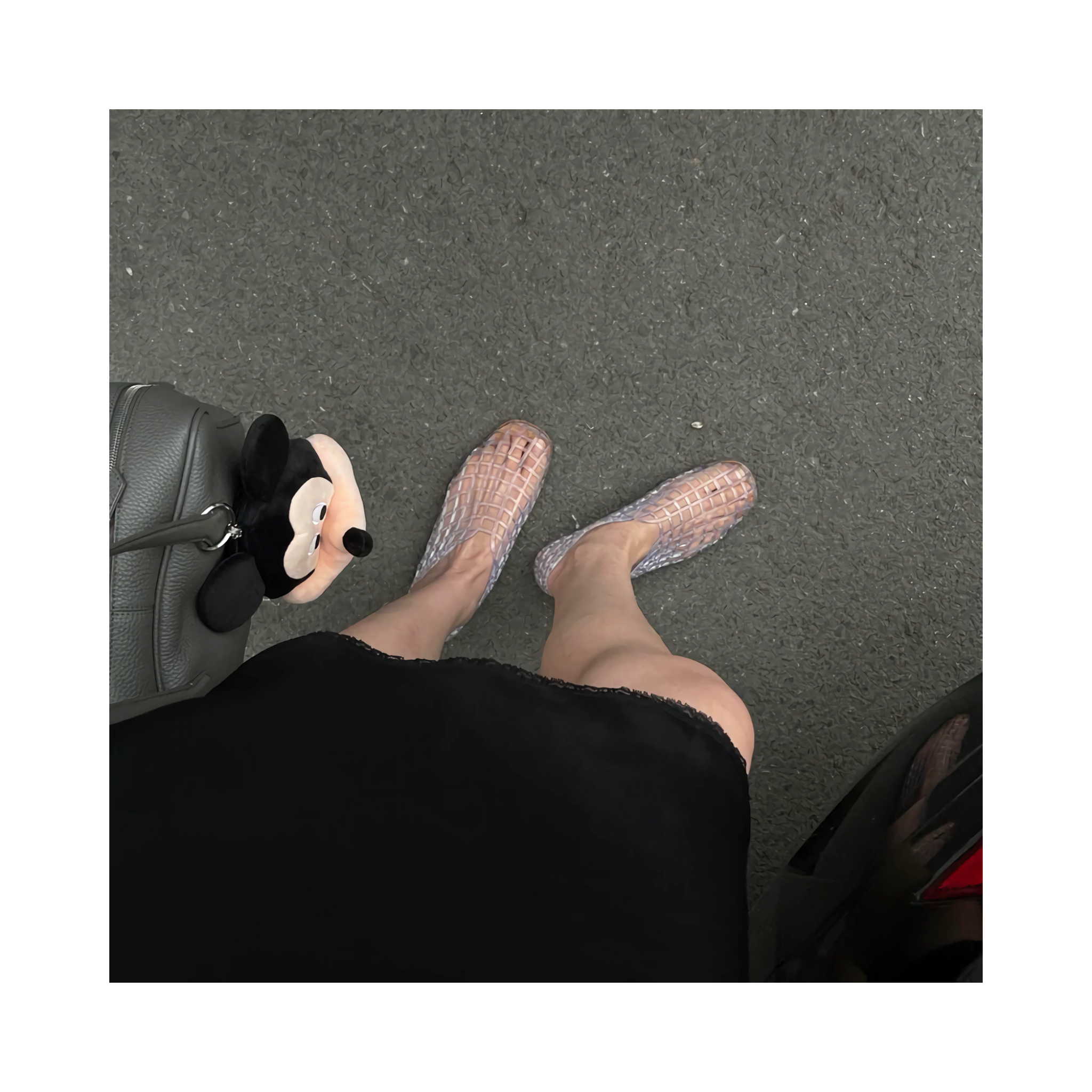 Woven jelly sandals