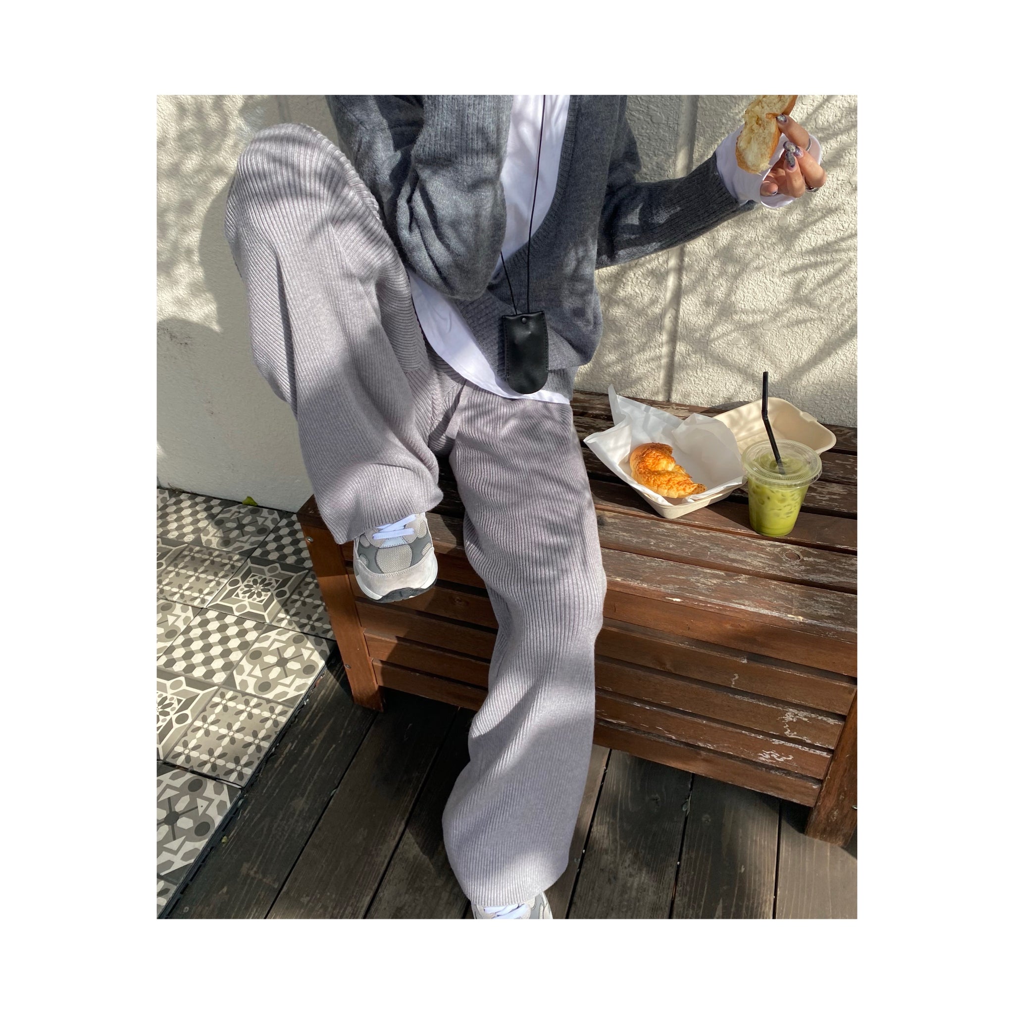 rib knit pants