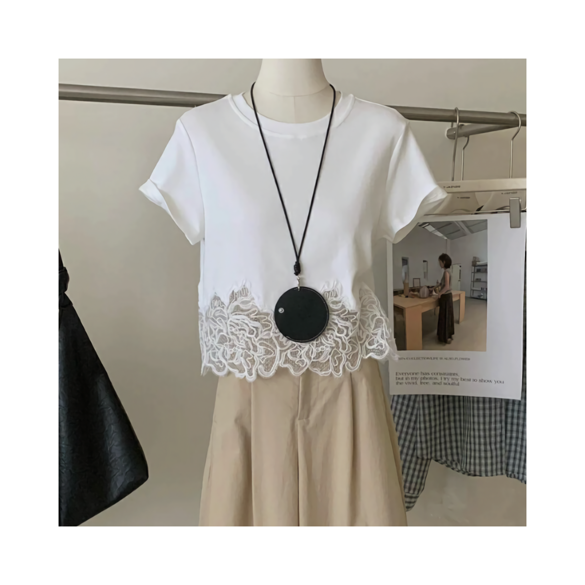 short laceTshirt