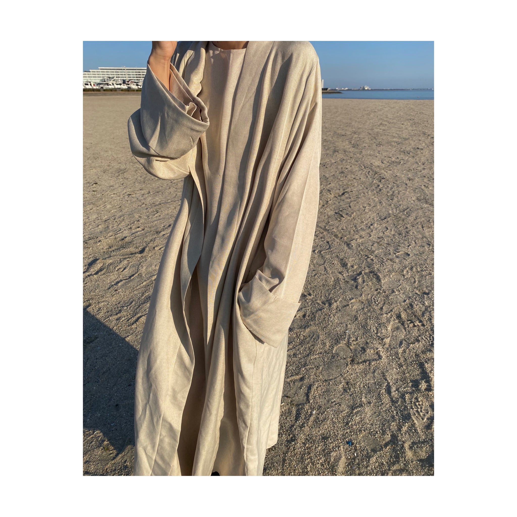 linen long gown