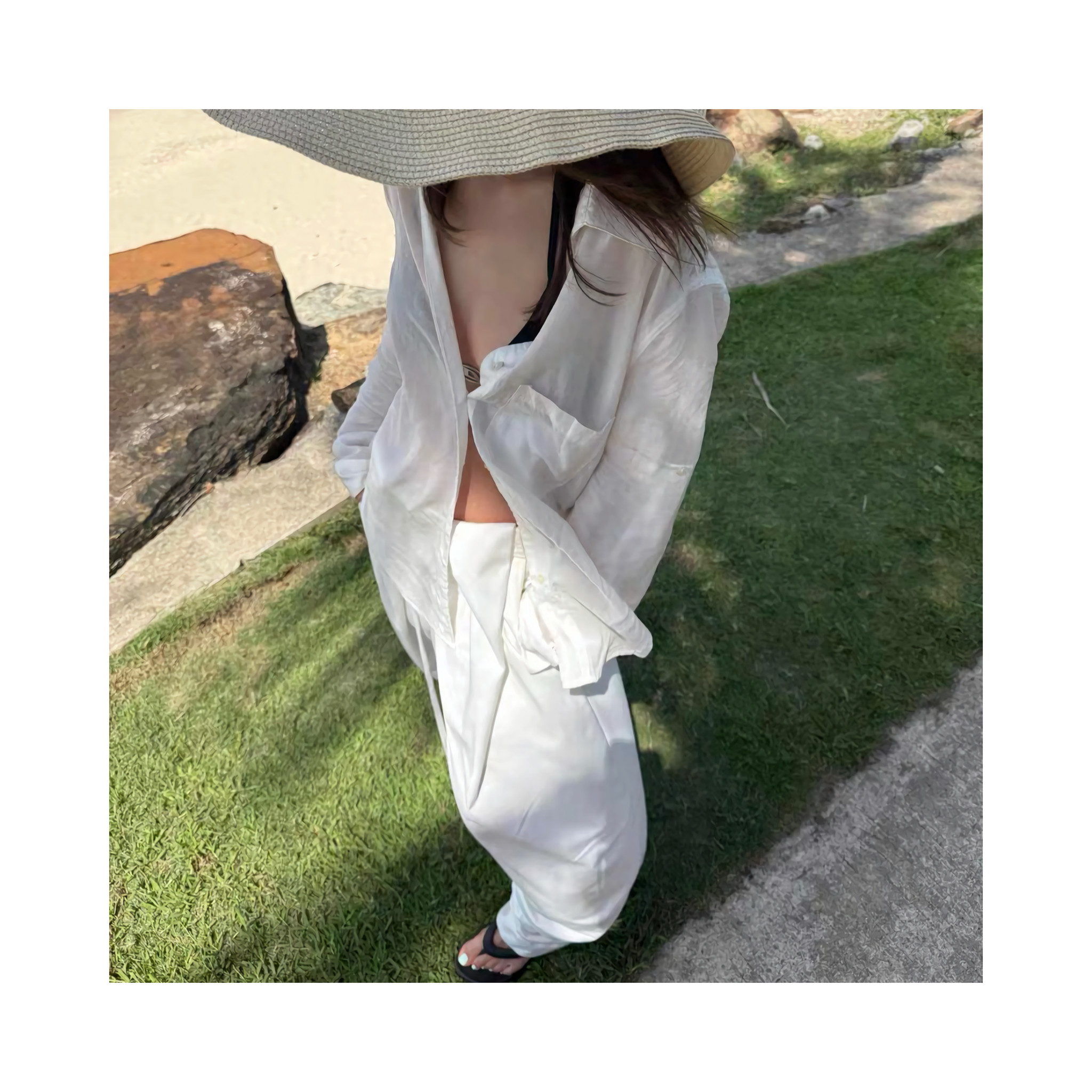 White belpants