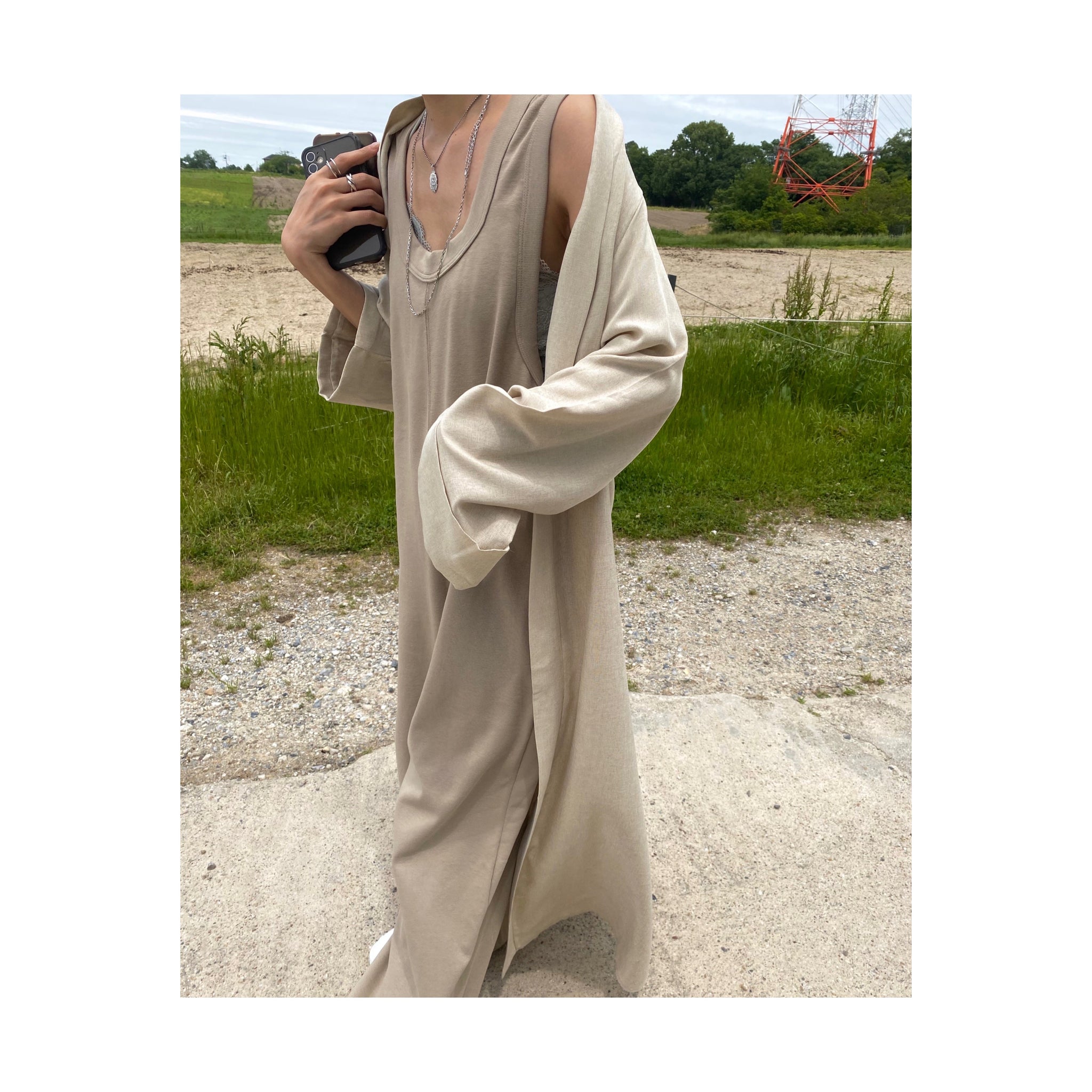 linen long gown