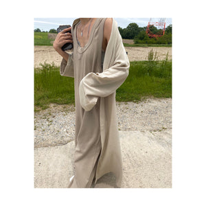 linen long gown