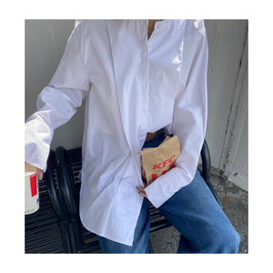 collarless shirt