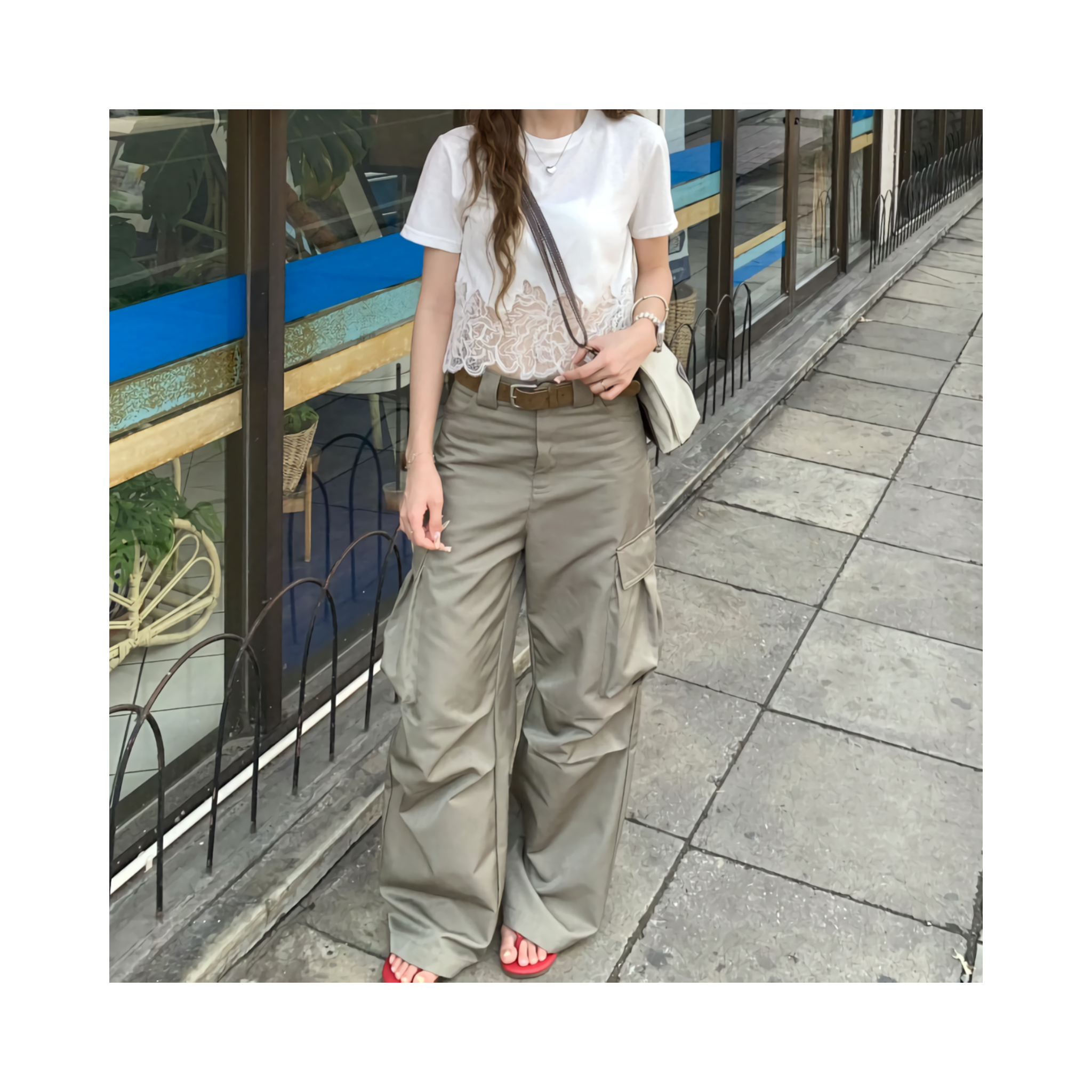 short laceTshirt