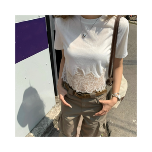 short laceTshirt