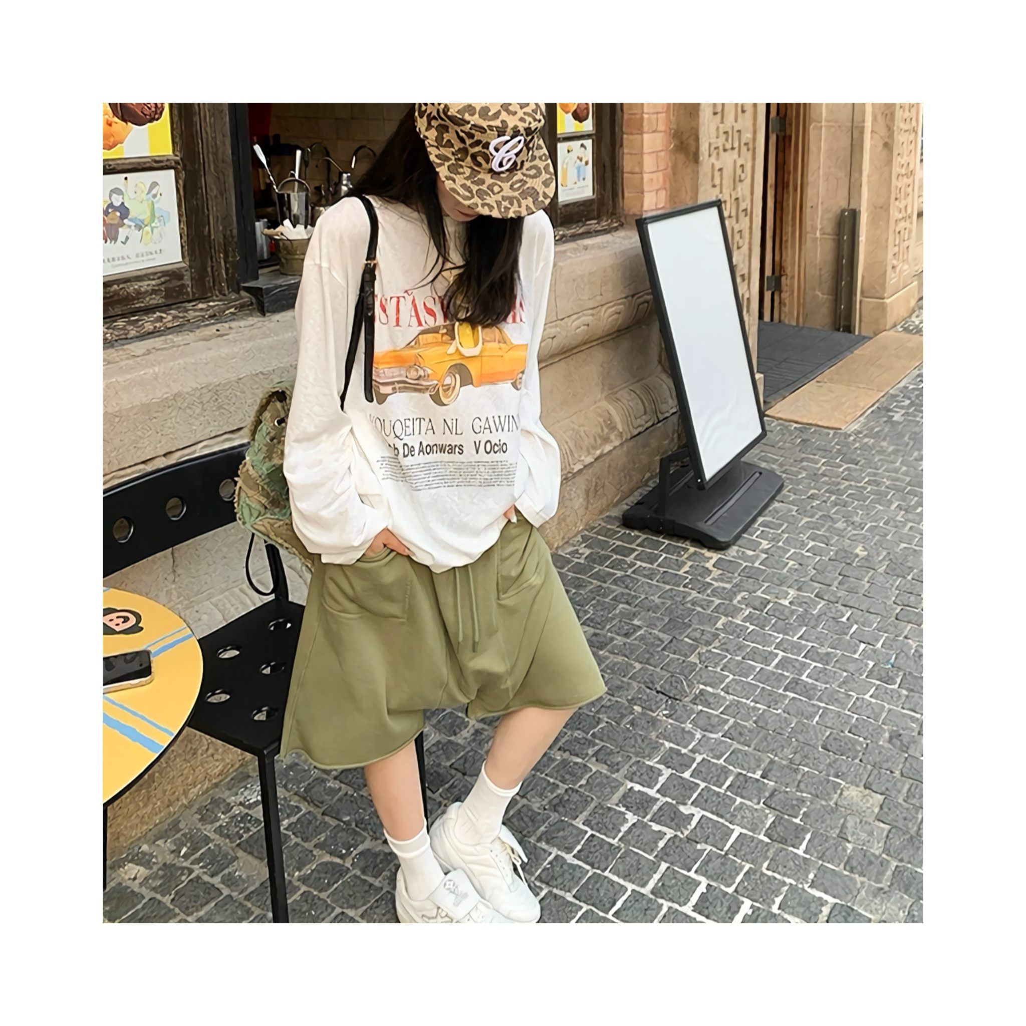 loose carghalf pants