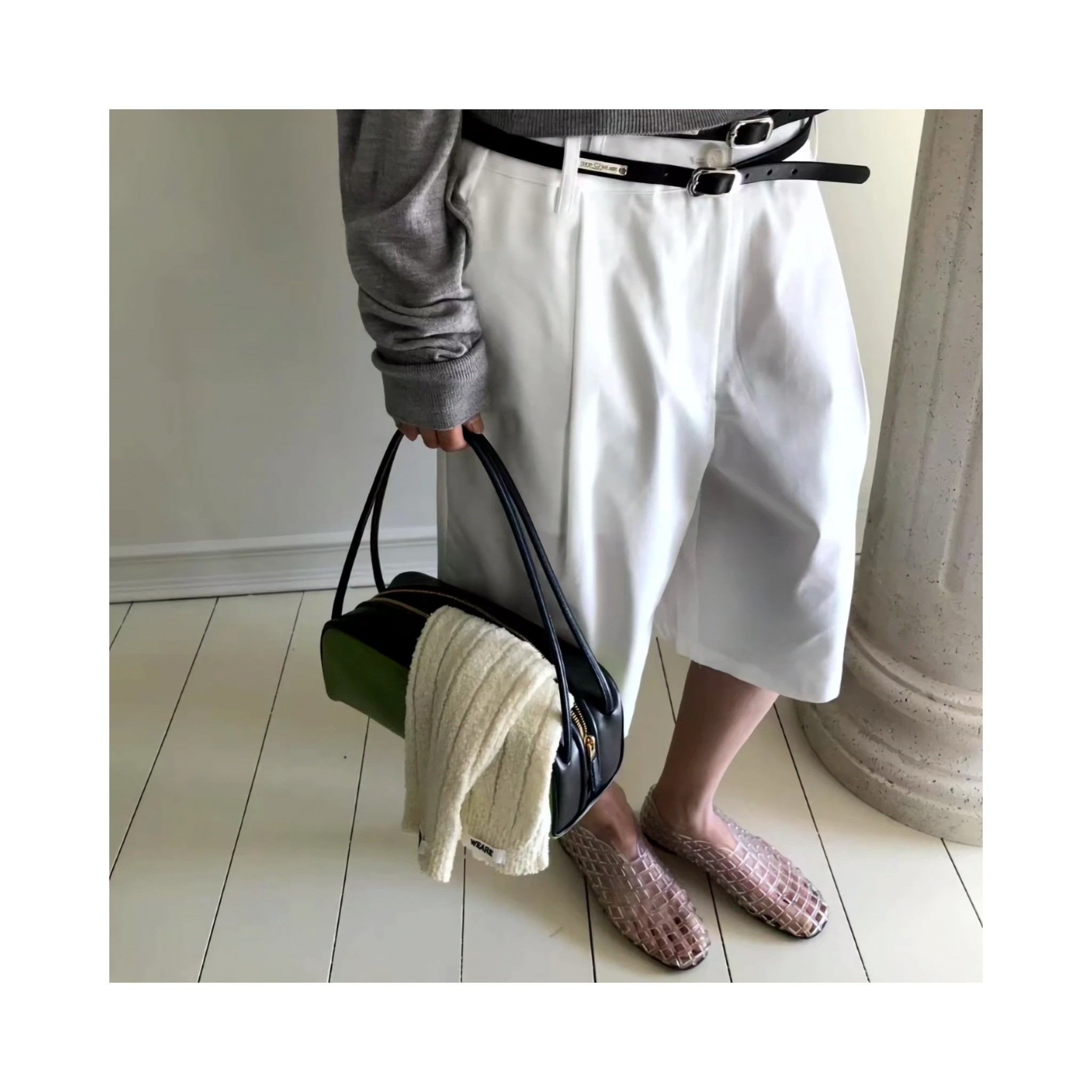 Woven jelly sandals