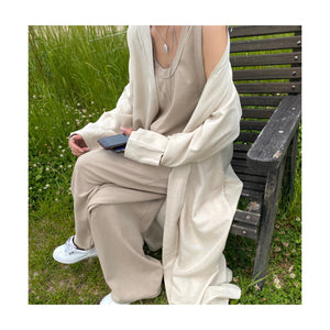 linen long gown
