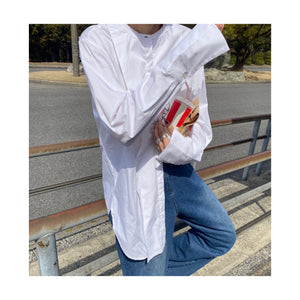 collarless shirt
