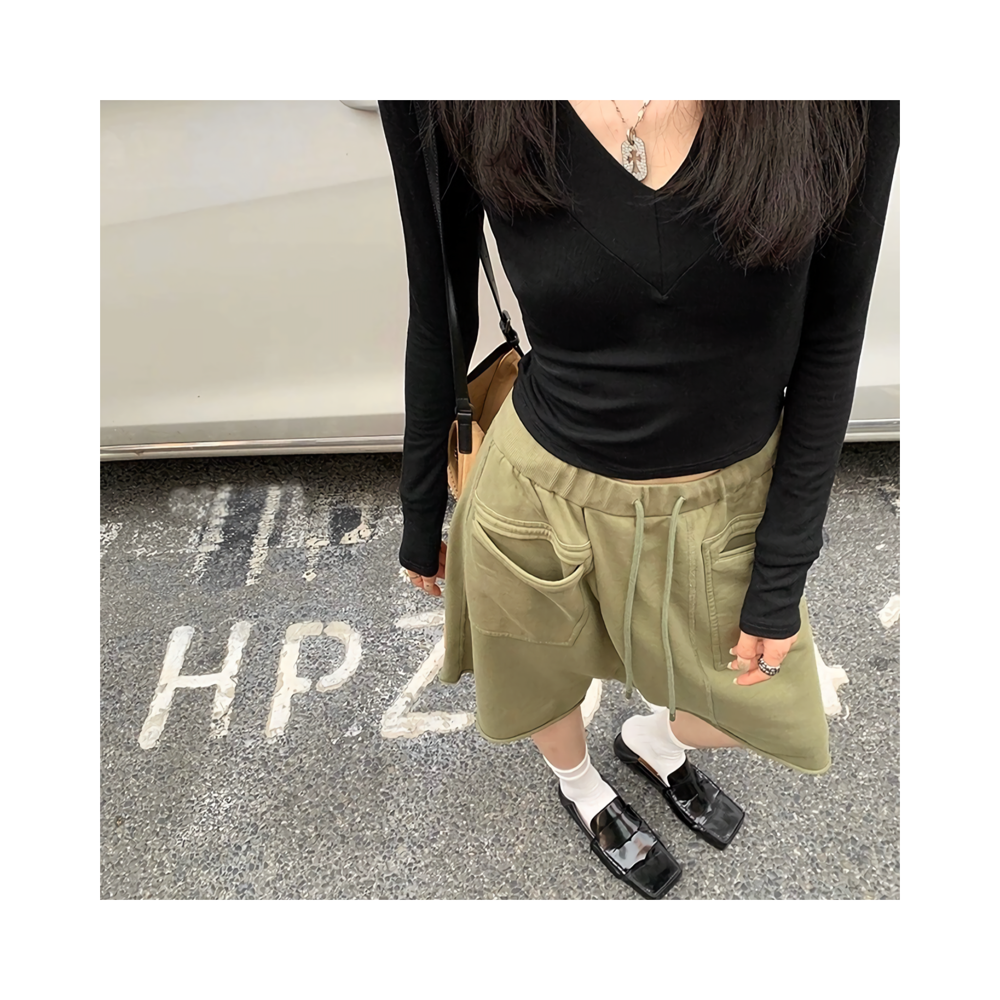 loose carghalf pants