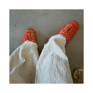Woven jelly sandals