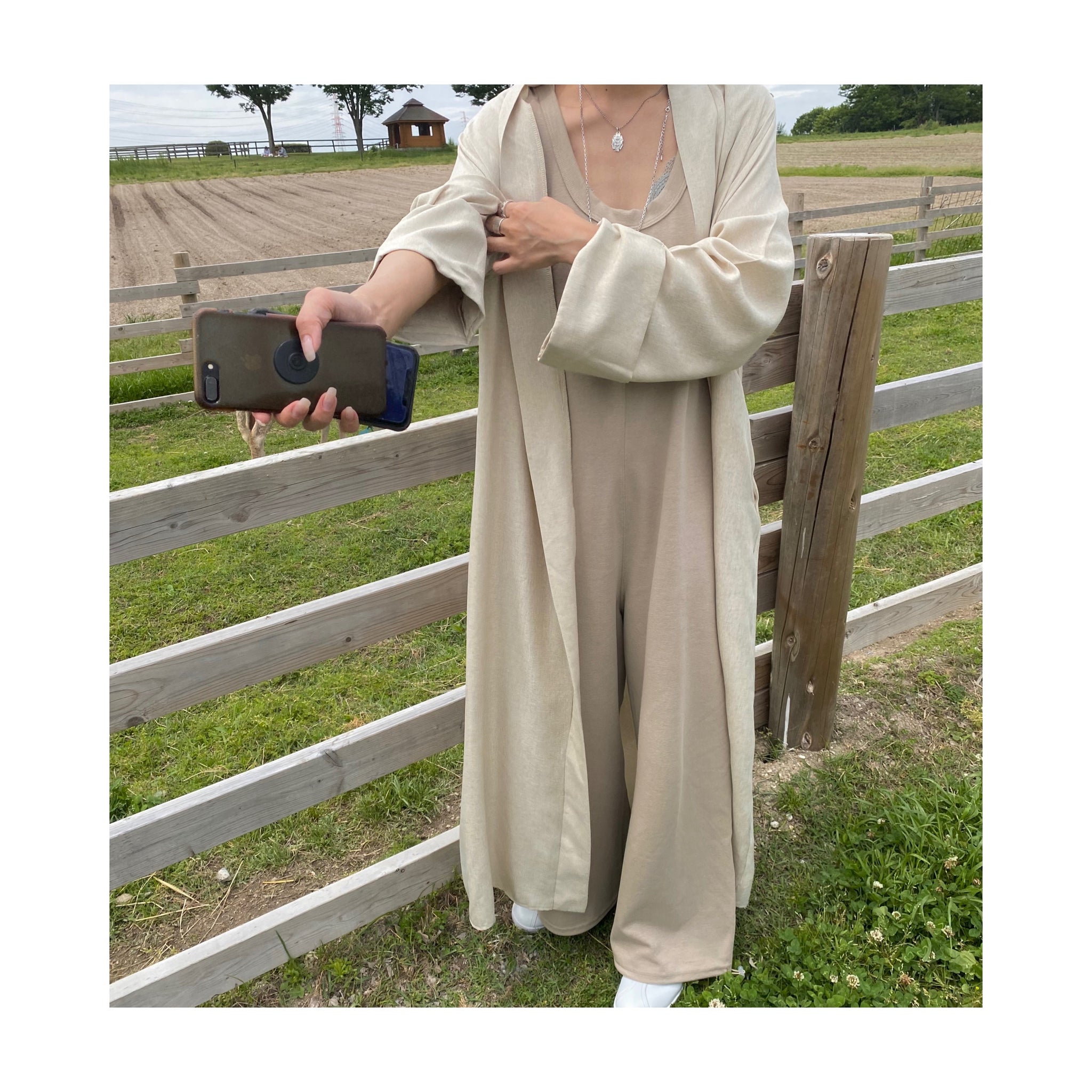 linen long gown