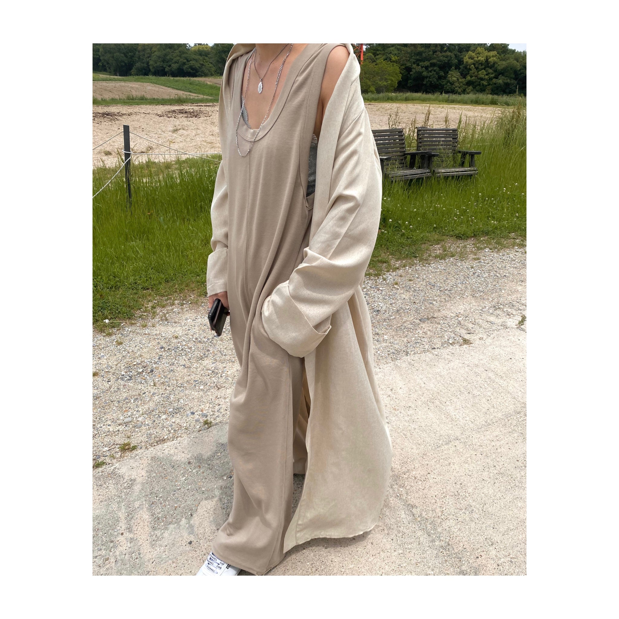 linen long gown