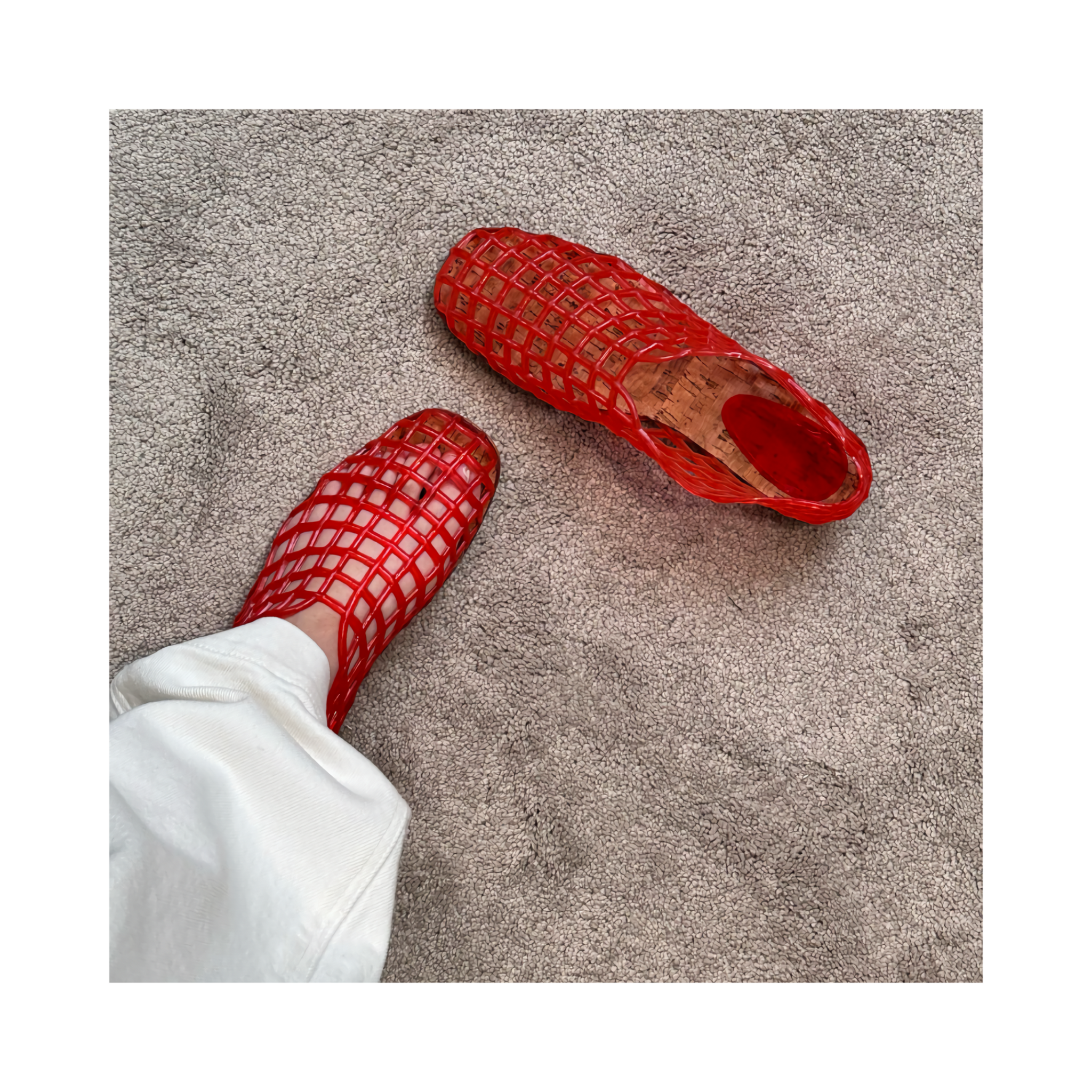 Woven jelly sandals