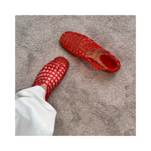 Woven jelly sandals
