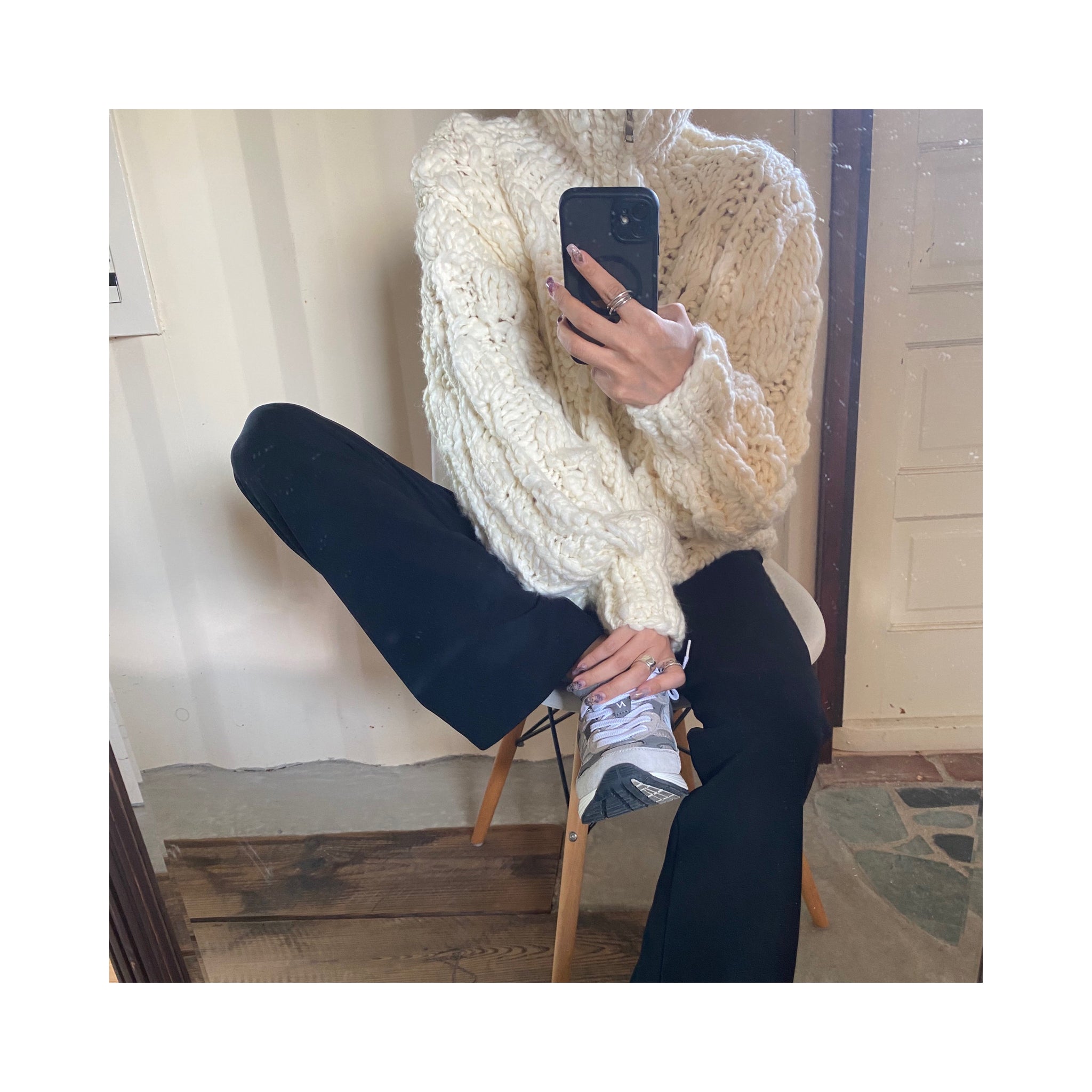volume handmade cardigan