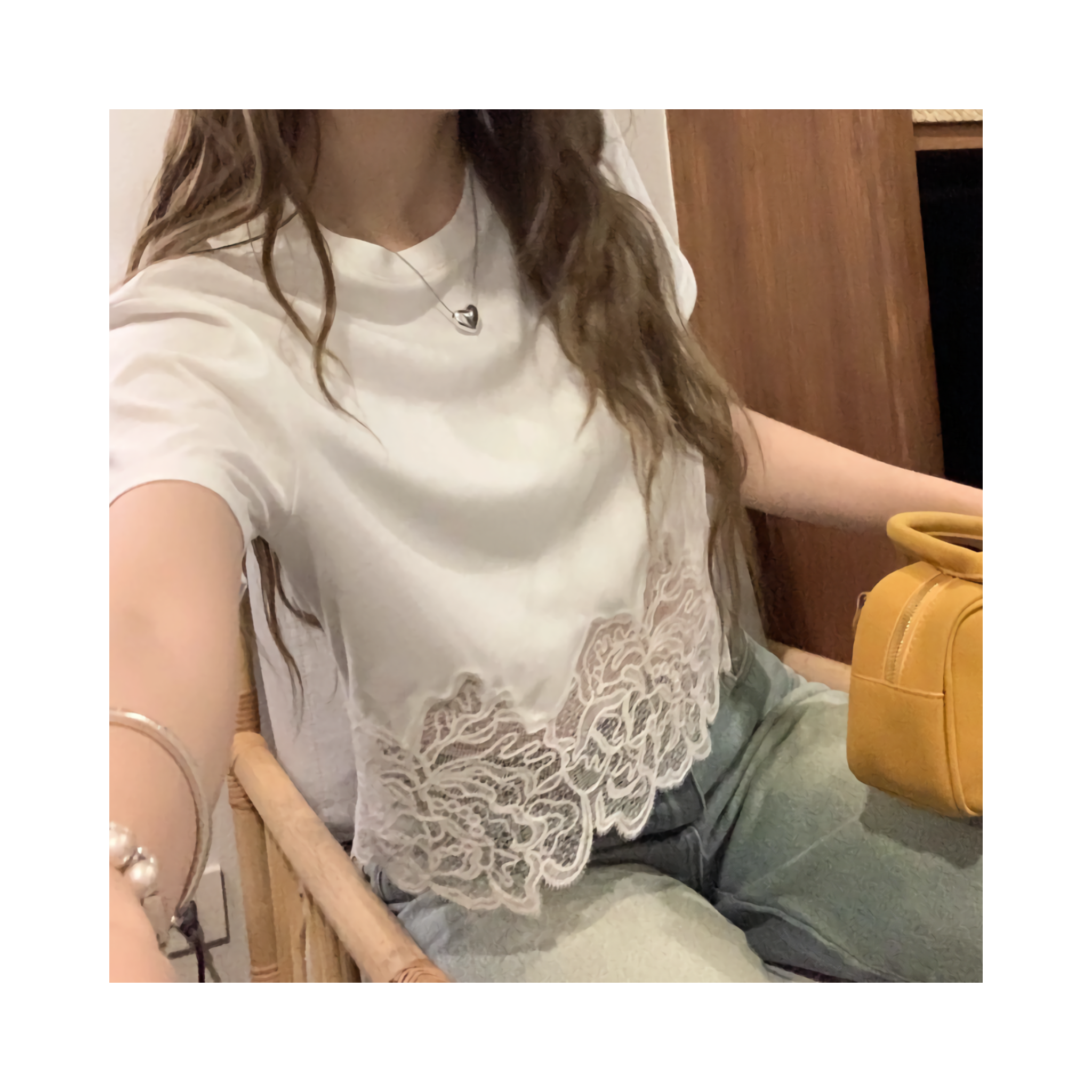 short laceTshirt