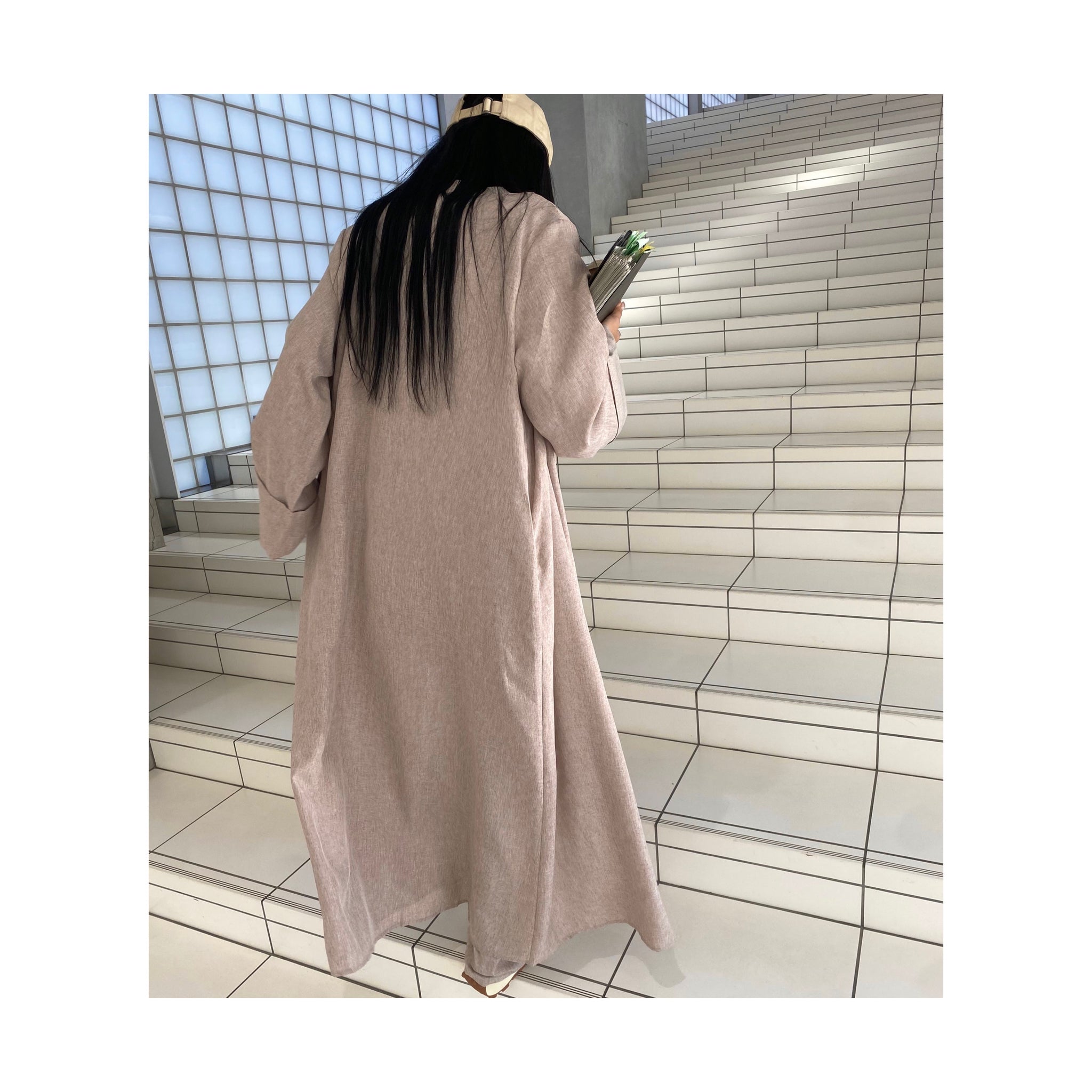 linen long gown