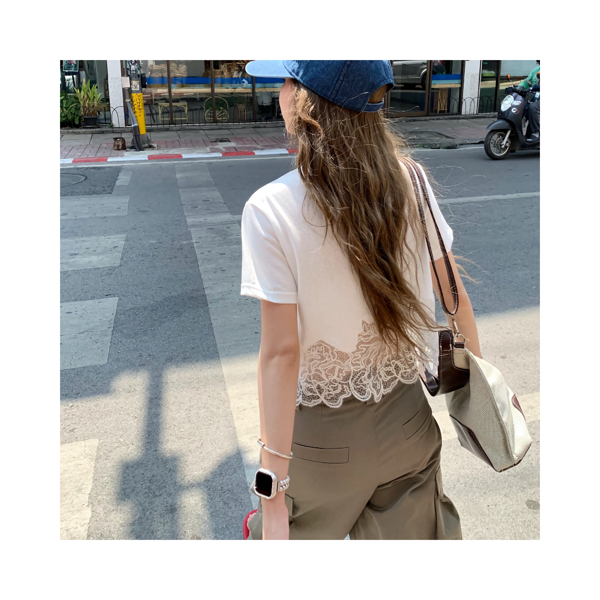 short laceTshirt