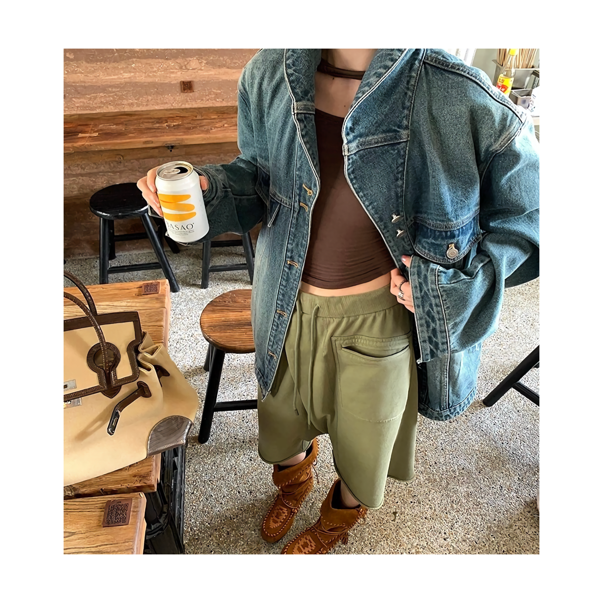 loose carghalf pants