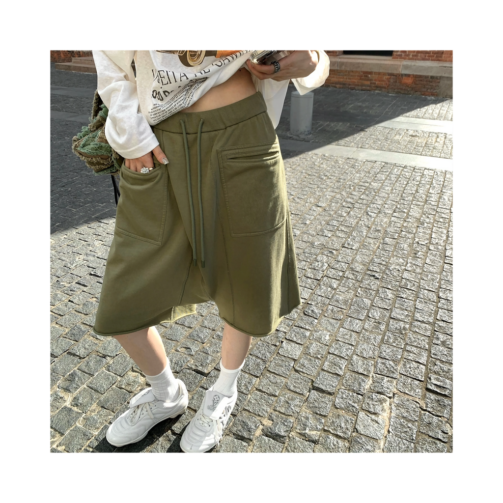 loose carghalf pants