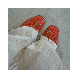Woven jelly sandals
