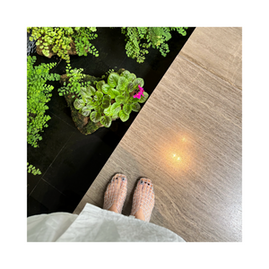 Woven jelly sandals