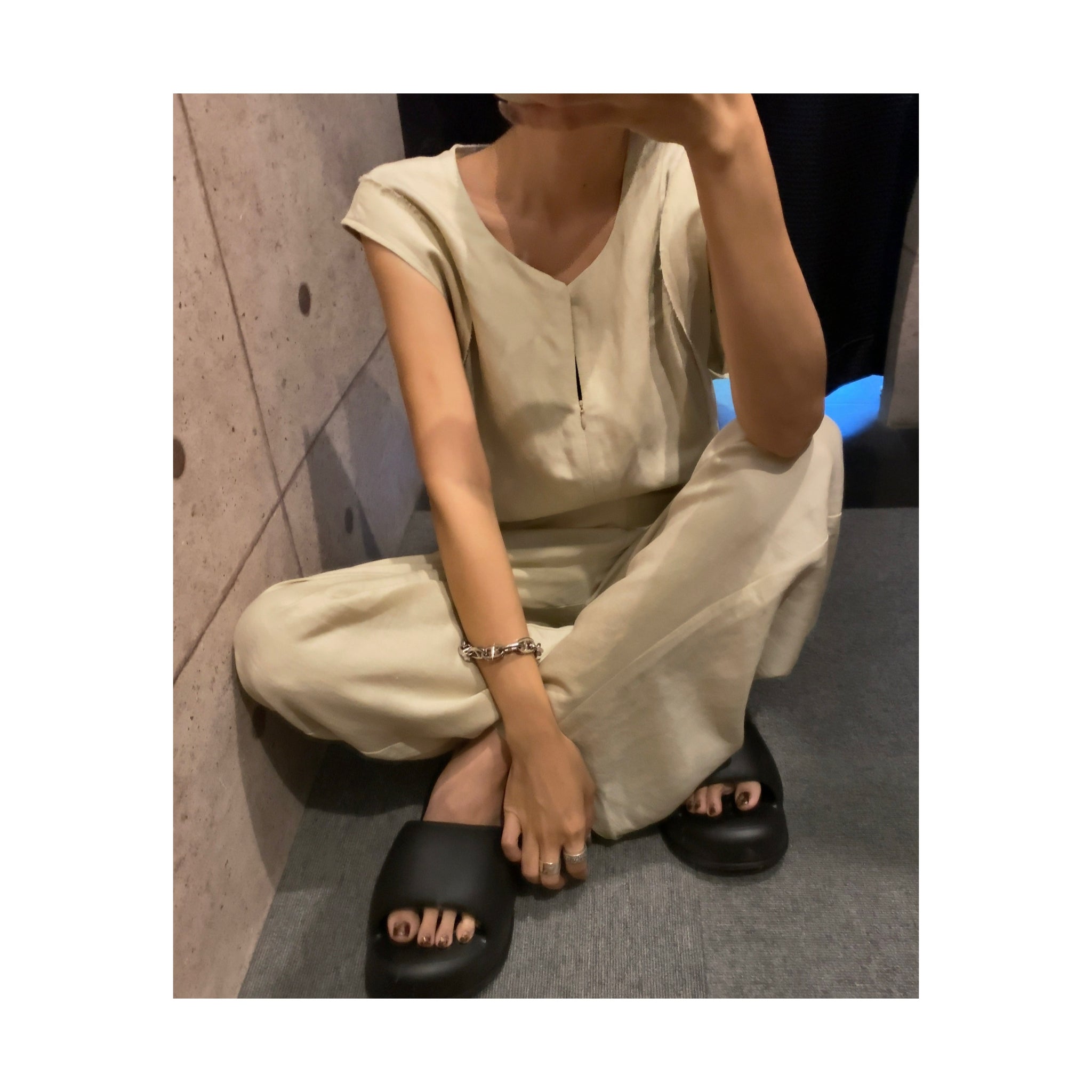.linen rompers