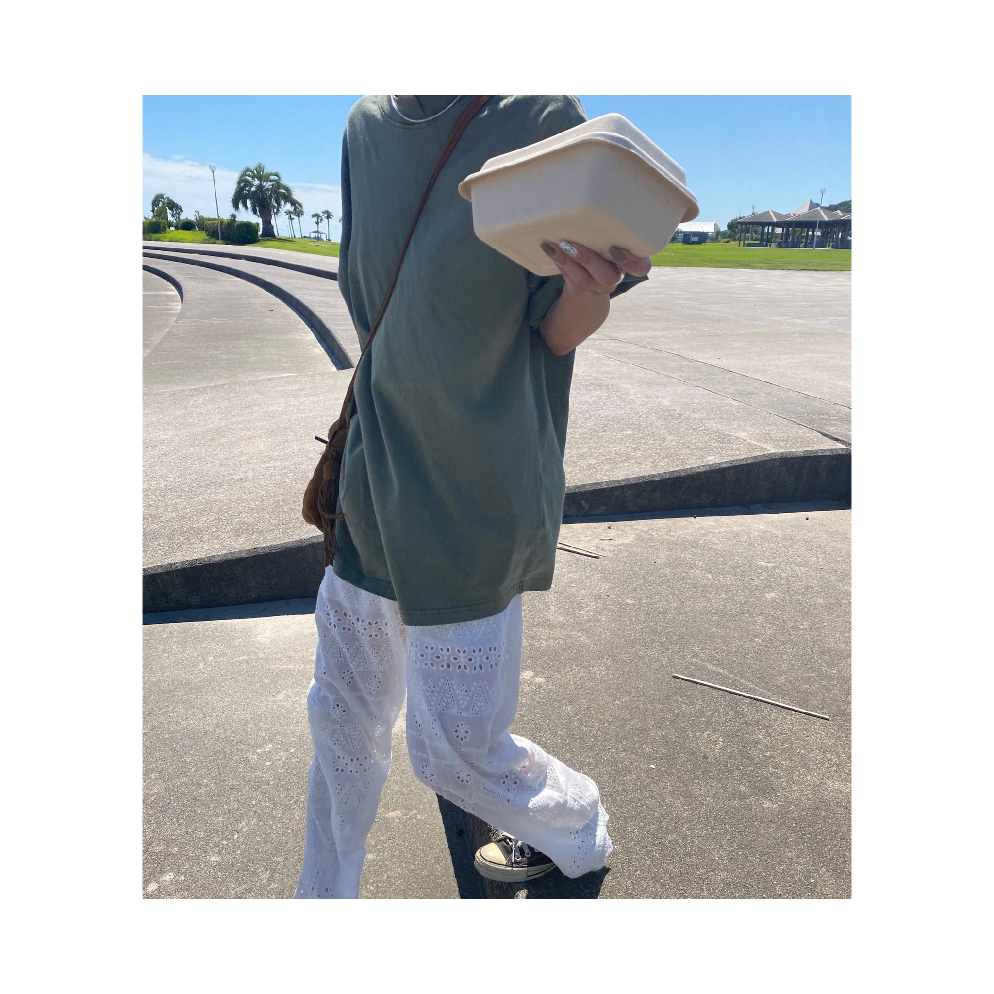 .layer lace pants